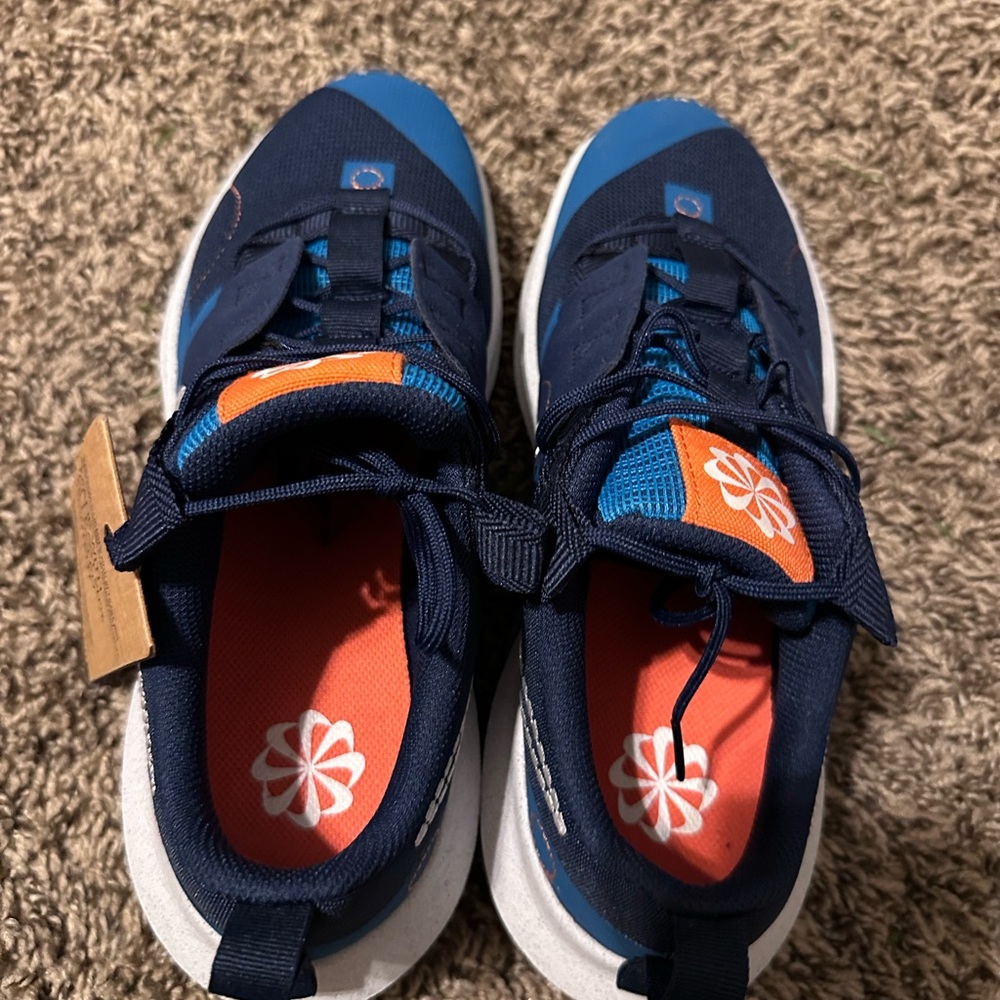 Nike Kids Crater Impact GS Sneaker - Navy Blue/Light Blue - Picture 4 of 5